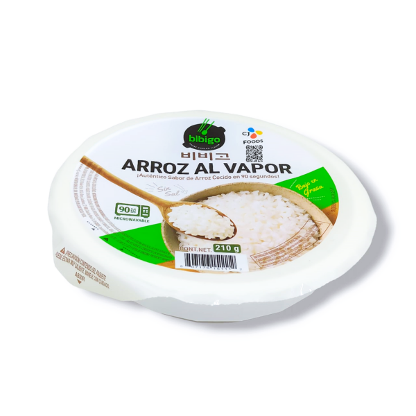 ARROZ  CORENAO AL VAPOR  BLANCO COCIDO BOWL 210G BIBIGO