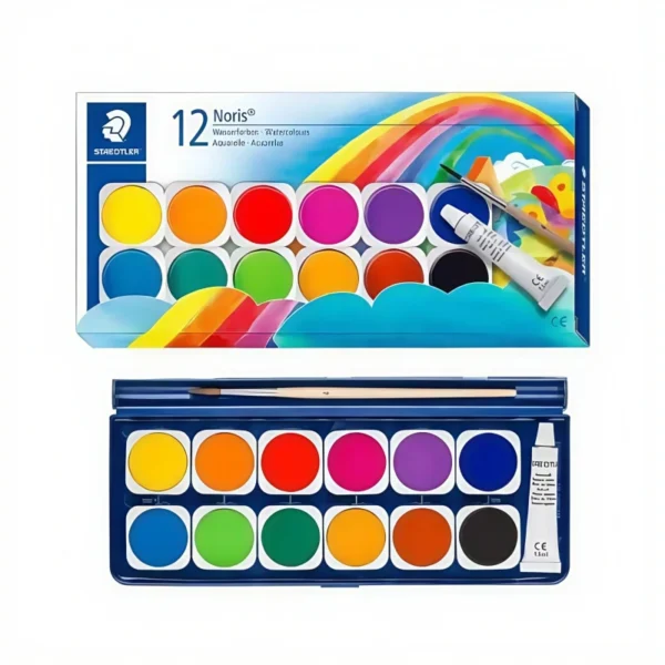 ACUARELA EN PASTILLA 12 COLORES NORIS STAEDTLER