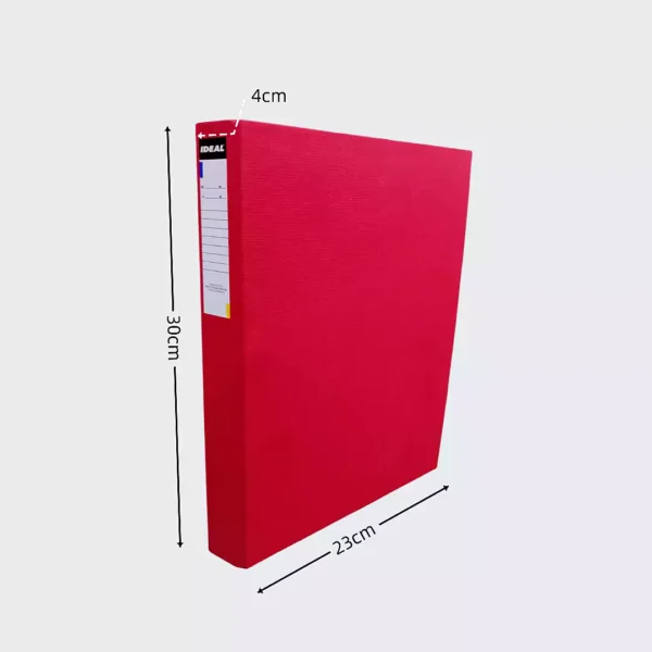 CARPETA ARCHIVADORA IDEAL H/A4 LOMO 4CM 2 ARGOLLAS ROJO