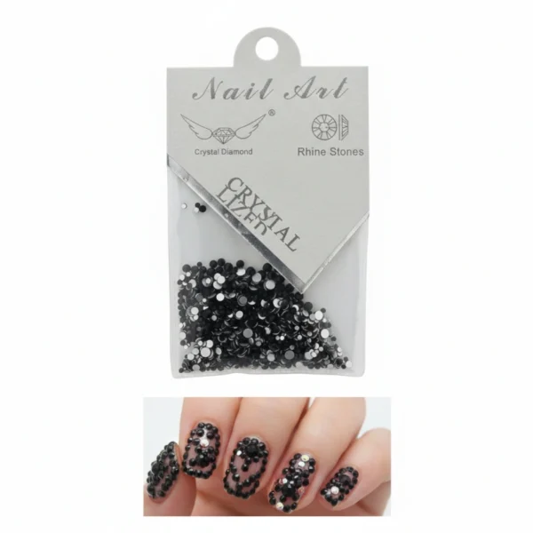 APLIQUE UÑAS NEGRO NAIL ART