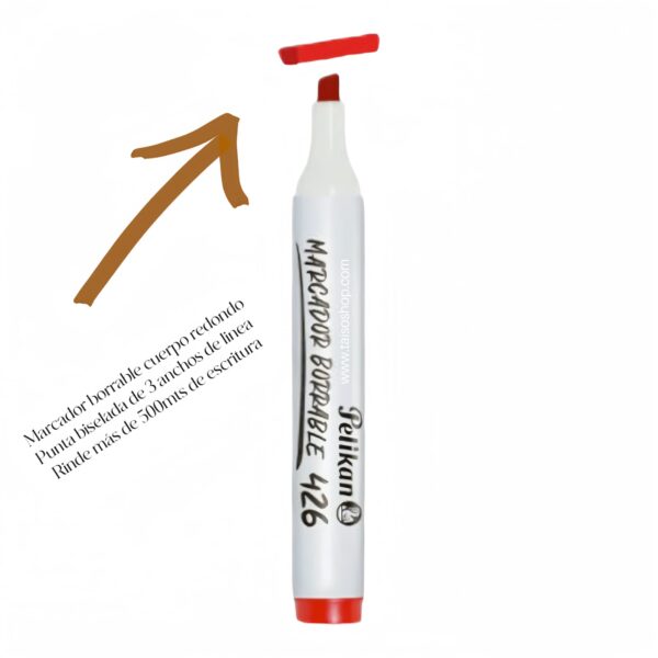 MARCADOR BORRABLE ROJO 426 PELIKAN EL OFF