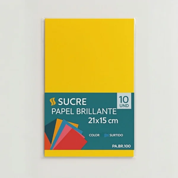 PAPEL BRILLO A5 PAQUETE DE 10 COLORES 21*15 CPL
