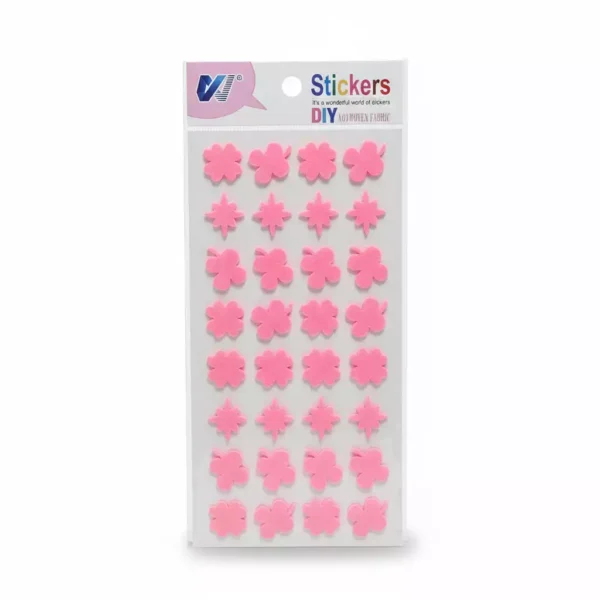 STICKERS AUTOADHESIVOS CON RELIEVE ROSA