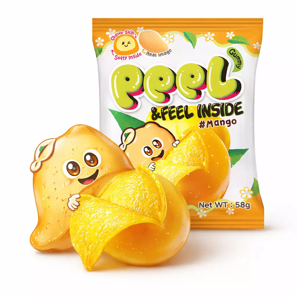 Gomitas koreanas que se pelan peel gummies 58G mango