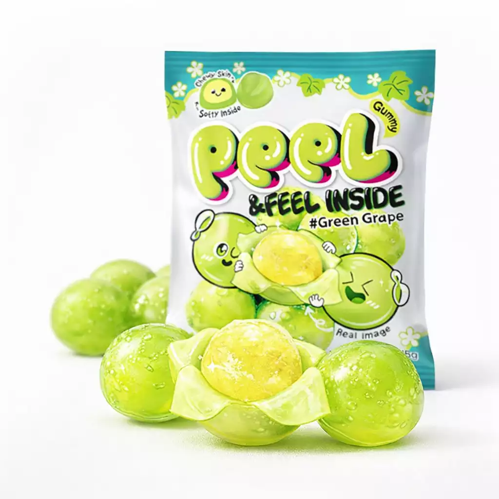 GOMITAS KOREANAS QUE SE PELAN PEEL GUMMIES 58G UVA VERDE