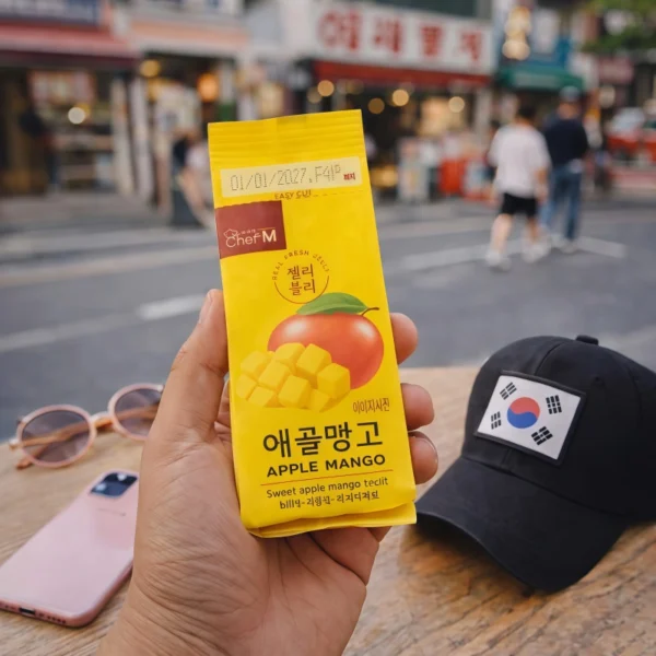 JELLY VELY POSTRE GELIFICADO SABOR MANZANA MANGO 60GR KOREA