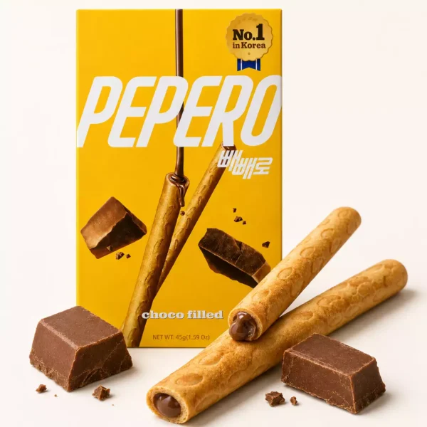 PEPERO KOREA 32GR CHOCO FILLED LOTTE C/AMARILLA