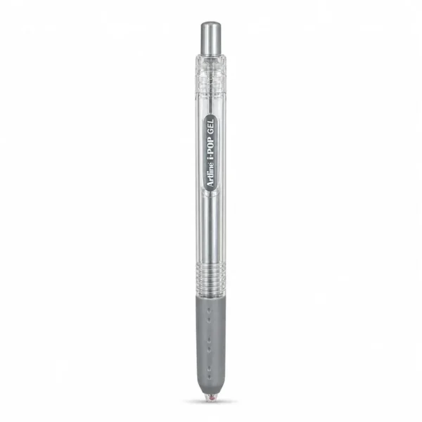 boligrafo artline j pop gel gris metalico