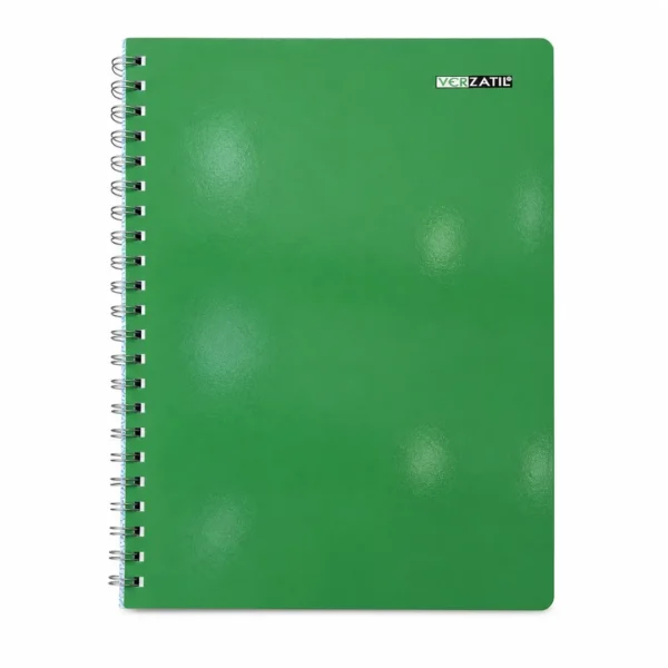 cuaderno universitario 100hjs a cuadros color entero verde esmeralda pasta flex verzatil taiso shop