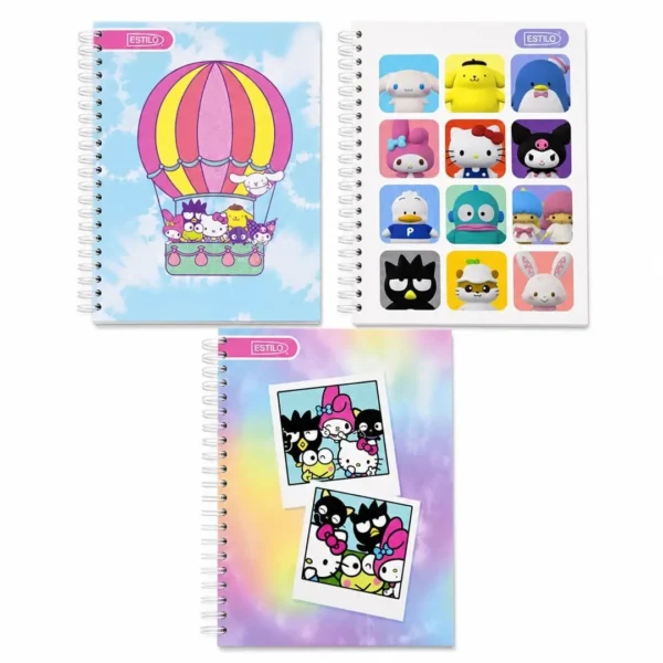 CUADERNO UNIVERSITARIO 100HOJAS A CUADROS PASTA DURA HELLO KITTY AND FRIENDS