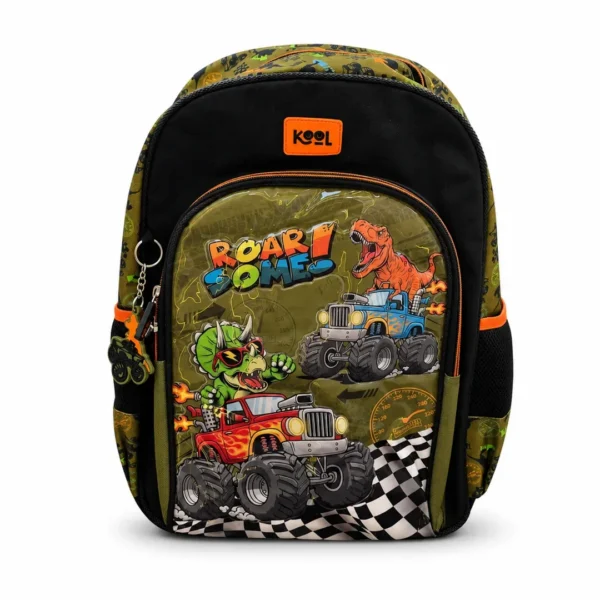 MOCHILA KOOL DINO TRUCK NIÑO CAPACIDAD 7KG /21LB IMPER 42*37 CM 2 SERVICIOS