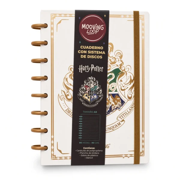 cuaderno de discos harry potter a5 80 hojas 90gr inc accesorios taiso shop