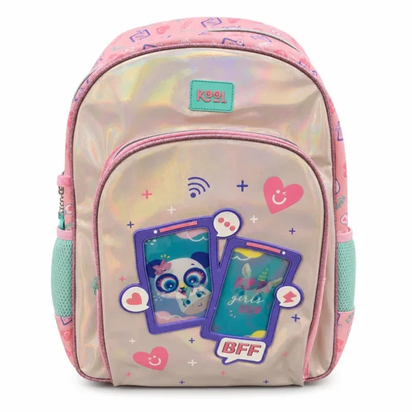 MOCHILA KOOL BFF NIÑA CAPACIDAD 7KG /21LB IMPER 42*37 CM 2 SERVICIOS