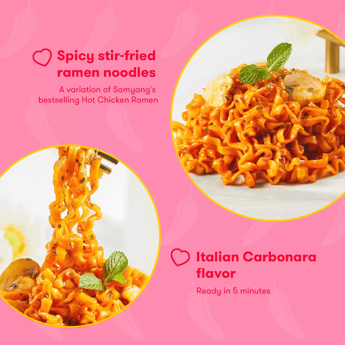 BULDAK INSTANTANEO RAMEN PINK STEWED CHEESE CHICKEN NOODLE SAMYANG 130GR - Imagen 3