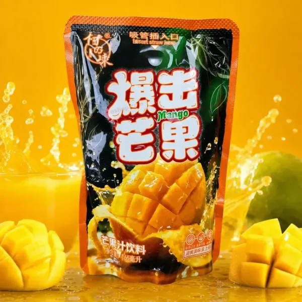 BEBIDA DE MANGO NIE BAO 165ML MINI EMPAQUE POUNCH MAS SORBETE ICED JUICE