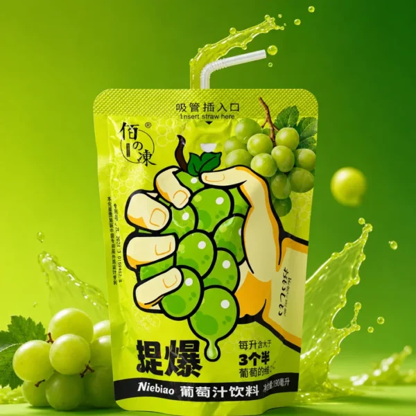 bebida de uva verde niebao pouch con sorbete