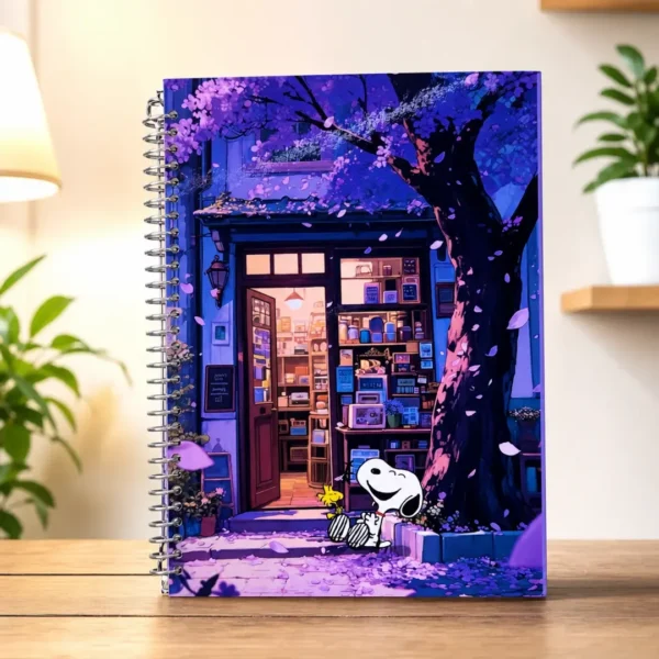cuaderno inteligente binder a4 snoopy morado
