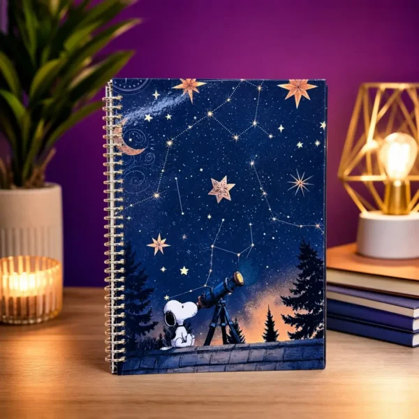 cuaderno inteligente binder a4 snoopy noche estrellada