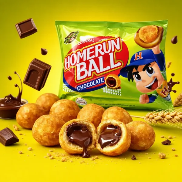 galleta koreana rellena de chocolate 46g homerun ball taiso shop