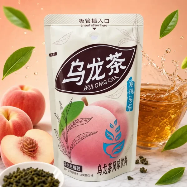 iced tea oolong melocoton pouch 230ml