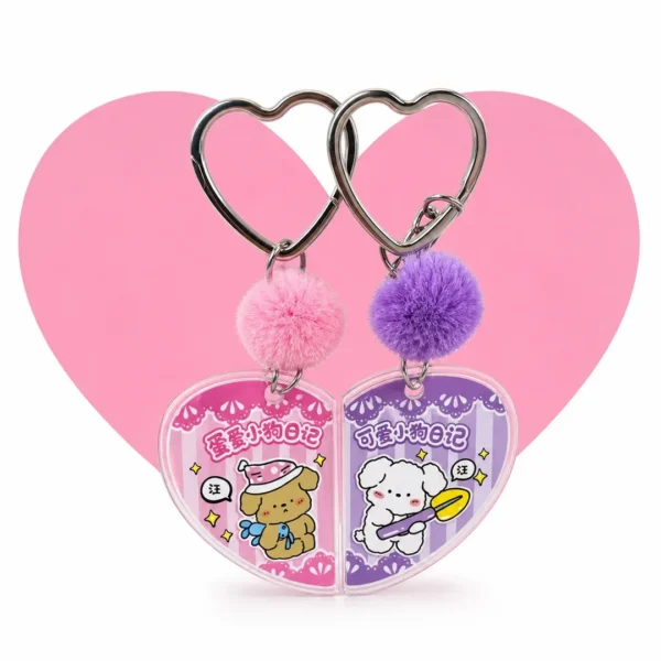 kit llaveros lovely mini notebook hojas decoradas