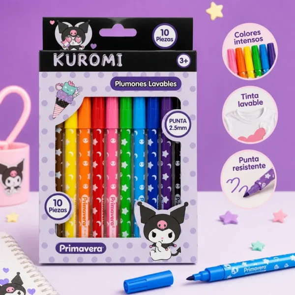 marcador 10pcs kuromi primavera taiso shop
