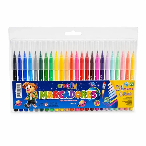 marcadores creativ trazos 24 colores tonos pastel