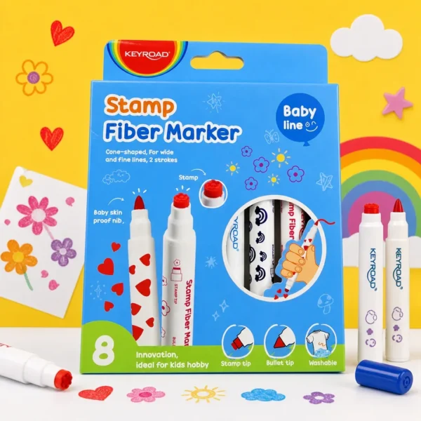 marcador sello jumbo 8 colores baby line keyroad