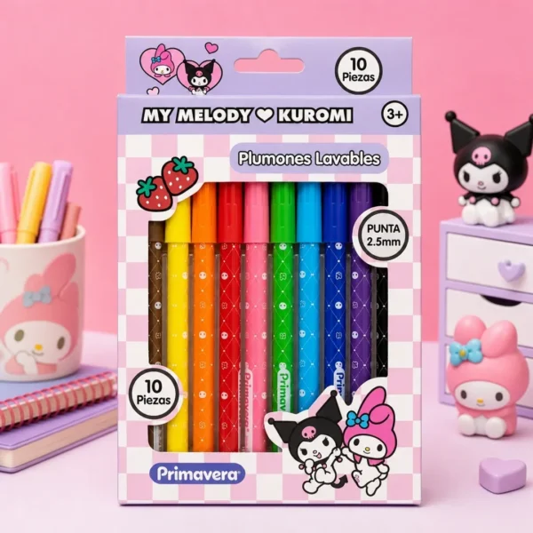 marcadores lavables 10pcs melody kuromi taiso shop