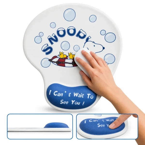 mouse pad ergonomico snoopy i cant wait to see you