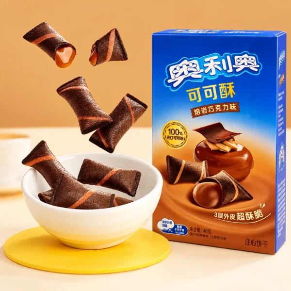oreo mini cocoa cookies lava chocolate flavor 40g taiso shop