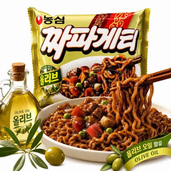 ramen coreano chapagetti con aceite de oliva 140gr nong shim taiso shop