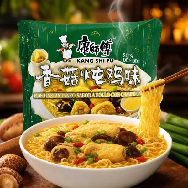ramen fideos instantaneos pollo champinones kang shi fu 104g