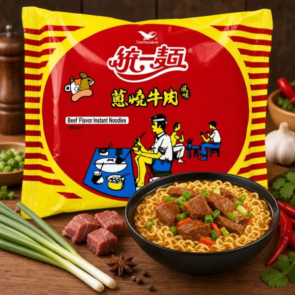 ramen instant fideo de arroz uni president japon carne de res beef flavor 113gr taiso shop