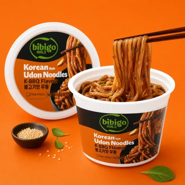 ramen korean style udon noodles k bbq flavour bibigo cup 1872gr taiso shop