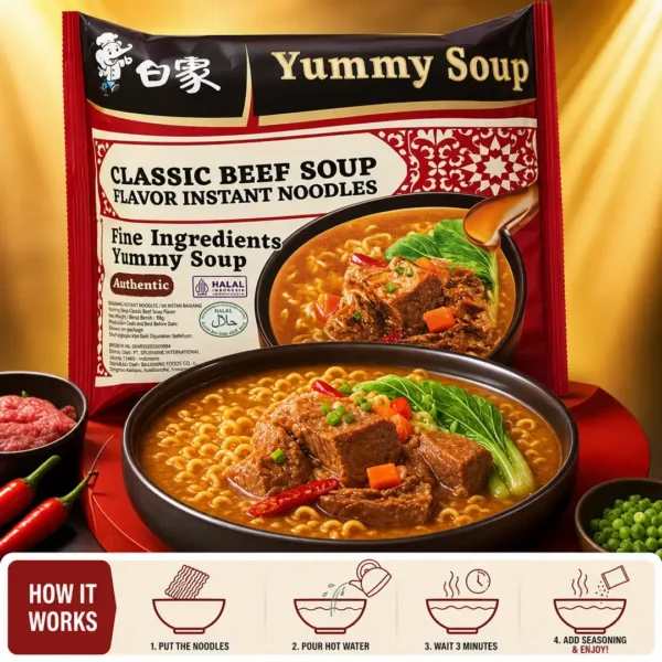 ramen noodles instant yummy soup carne beef 96g