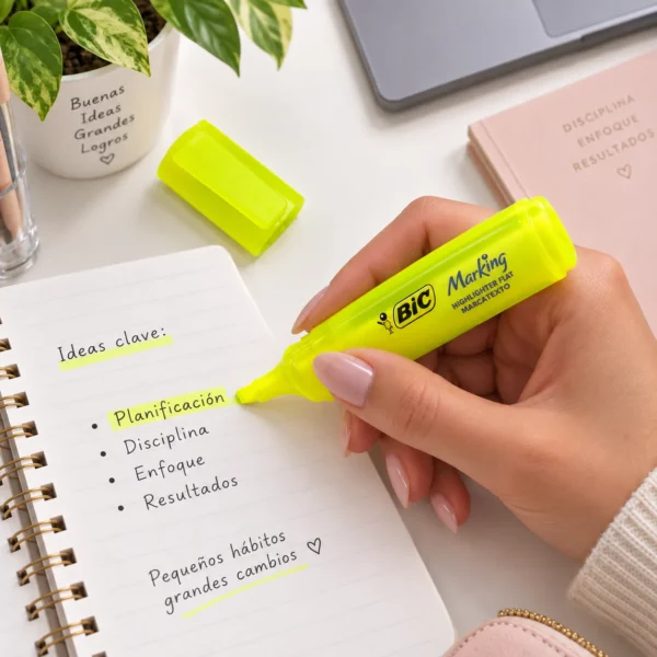 resaltador bic marking amarillo flat