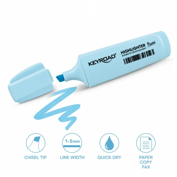 resaltador celeste pastel keyroad