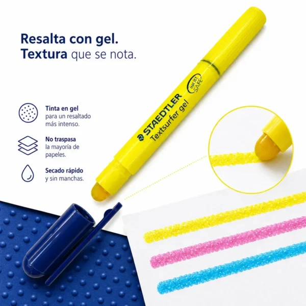 resaltador en barra gel tipo crayon amarillo staedtler taiso shop