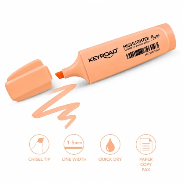 resaltador naranja pastel keyroad