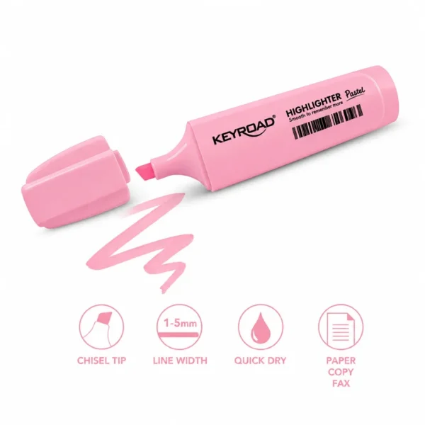 resaltador rosa pastel keyroad