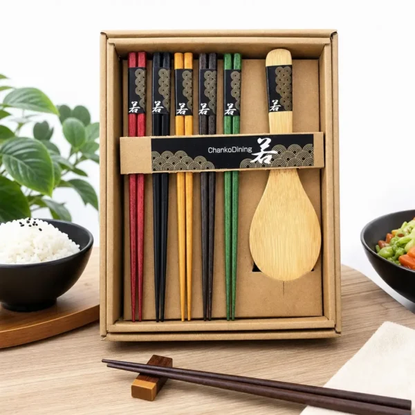 set palillos bambu espatula arroz chankodining