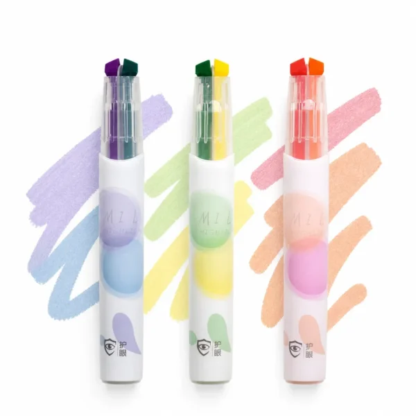 set resaltadores double twin chosen pastel