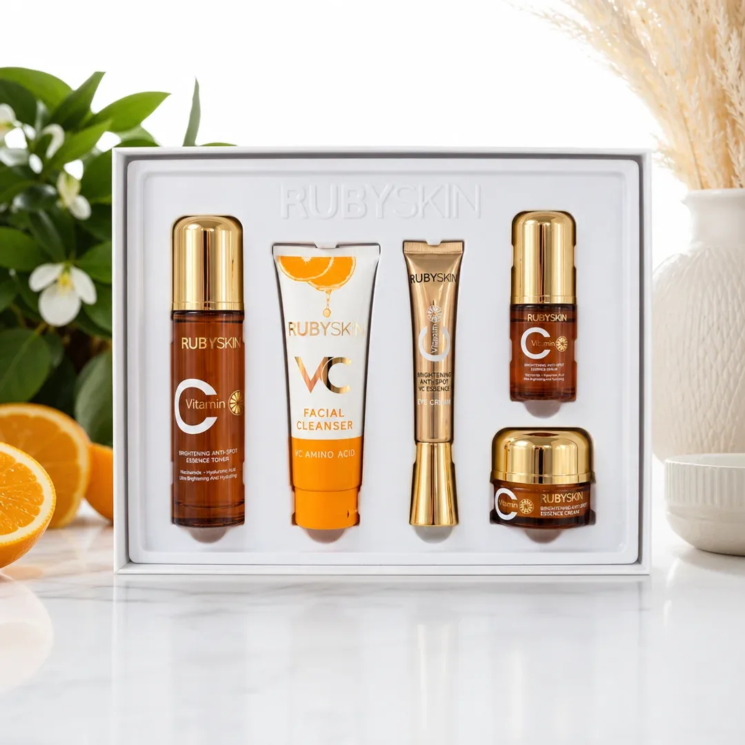 skincare set rubyskin vitamina c iluminacion hidratacion