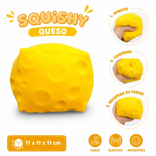 squishy viral queso original antiestres 11cm