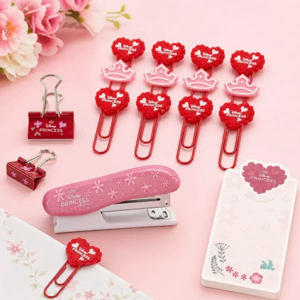 stationery office set disney princesas in manecillas clips notitas grapadora taiso shop