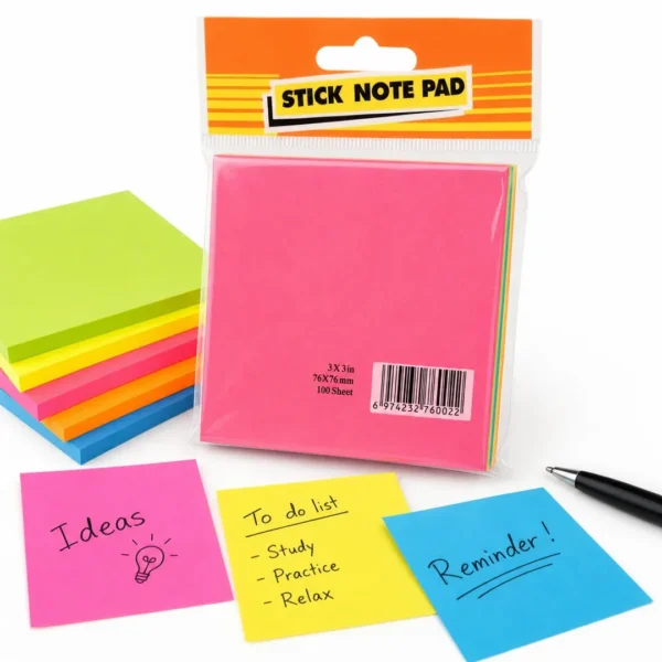 stick note 76x76mm 5 colores 100 hojas