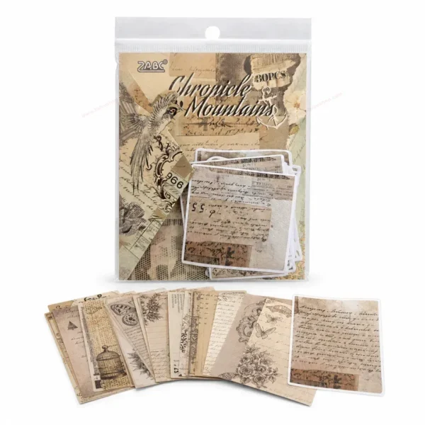 STICKERS DECO POSTAL 30 PCS CHRONICLE MOUNTAINS