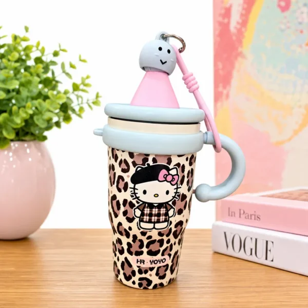 termo de hello kitty acero inoxidable 600ml leopardo taiso shop 2