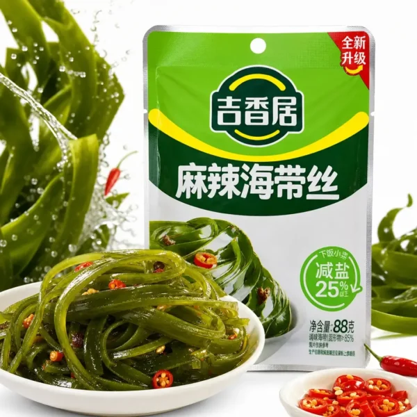 tiras de algas picantes jixiangju 88g taiso shop